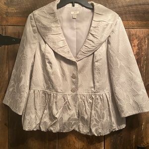 Flattering satin blend jacket